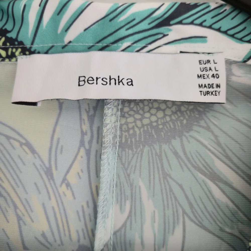 NWT Bershka Men's Floral Print Shirt Size L - Picture 7 of 9